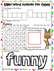Sight Word funny